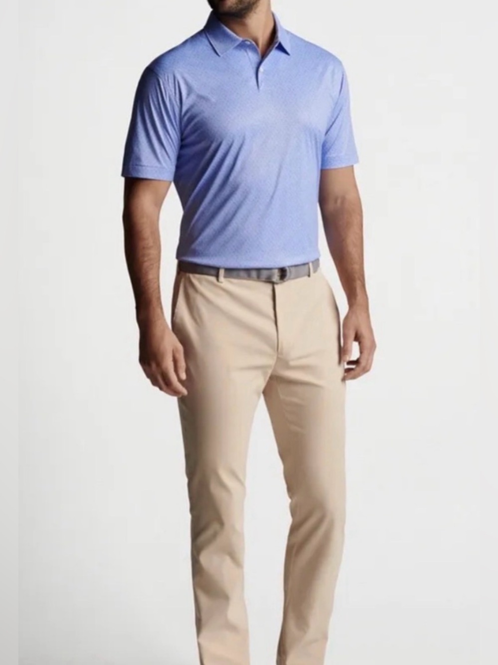 Peter Millar Crown Sport Featherweight Squid Pro Quo Blue Polo Golf Shirt Large - Picture 7 of 9